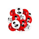 Artlantis Atatüklü Balon 20 Adet Ata Balon Süsleme 29 Ekim 23 Nisan Kırmızı Beyaz Balon Bayrak Balon Bayram