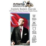 Artlantis Atatürk Baskılı Türk Bayrağı 150x225 cm 1 Paket Bayraklı Atatürk Posteri Dijital Baskı Raşel Kumaş İç ve Dış Ortama Uygundur
