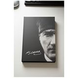 Artlantis Atatürk Tarihsiz Ajanda Kuşe Kapak 1 Adet Atatürk Modalist Çizgili Defter Lastikli 14x20 Cm Günlük Planlayıcı Ajanda