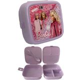 Artlantis Barbie Beslenme Kutusu Lila 4 Bölmeli Kız Figürlü 1 Adet Yemek Saklama Kabı Lila Beslenme Çantası - Standart