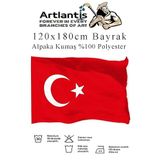 Artlantis Bayrak 120x180 cm Türk Bayrağı Kumaş 1 Adet Alpaka Kumaş Bez Bayrak Kaliteli Türk Bayrağı