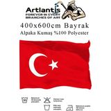 Artlantis Bayrak 400X600 cm Türk Bayrağı Kumaş 1 Adet Alpaka Kumaş Bez Bayrak Kaliteli Türk Bayrağı Kırmızı Beyaz Bayrak - Kırmızı - Beyaz - Standart - 400x600cm