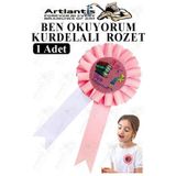 Artlantis Ben Okuyorum Kurdelalı Rozet 1 Adet Yaka Rozeti Çocuk Bayram Etkinlik 15 cm