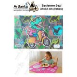 Artlantis Beslenme Bezi Erkek Modeli Yıkanabilir 32x47 cm 1 Adet Beslenme Örtüsü Okul Öncesi Kreş Anasınıfı İl