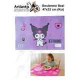 Artlantis Beslenme Bezi Kız Modeli Yıkanabilir 32x47 cm 1 Adet Beslenme Örtüsü Okul Öncesi Kreş Anasınıfı İlko