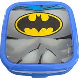 Artlantis Beslenme Kutusu 4 Bölmeli Batman Logolu Açık Mavi Renk Erkek Figürlü 1 Adet Yemek Saklama Kabı Beslenme Çantası