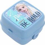Artlantis Beslenme Kutusu 4 Bölmeli Frozen Elsa Mavi Renk Kız Figürlü 1 Adet Yemek Saklama Kabı Beslenme Çantası