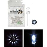 Artlantis Beyaz Mantar LED Diyot Lamba 30 Lu 1 Paket Beyaz 4.8 mm Mini Mantar LED Lamba Deney Bilim Proje Arduino Işığı - Renkli - Standart