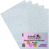 Artlantis Beyaz Simli Karton 35X50 5 Adet Artlantis Simli Karton Beyaz 5 Adet 35X50 - standart