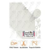 Artlantis Beyaz Simli Karton A5 15x20 cm 10 lu 1 Paket Simli Fon Kartonu Parıltılı Kağıt Anasınıfı Kreş Etkinlik Proje