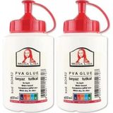 Artlantis Beyaz Tutkal 500 gr 2 Adet Beyaz Mobilya Tutkalı 400 ml Ahşap Tutkalı Su Bazlı Çok Amaçlı Beyaz Tutkal - Standart