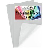 Artlantis Beyaz Yapışkanlı Keçe 35X50 cm 3 Adet 2.0 mm Kendinden Yapışkanlı Renkli Hobi Keçesi Elişi Keçe Kumaşı Anasınıfı - Standart