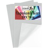 Artlantis Beyaz Yapışkanlı Keçe 50X70 cm 3 Adet 2.0 mm Kendinden Yapışkanlı Renkli Hobi Keçesi Elişi Keçe Kumaşı Anasınıfı - Standart