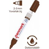 Artlantis Beyaz Yazı Tahta Kalemi Doldurulabilir 1 Adet Penmark Yazı Tahta Kalemi Doldurulabilir Kolay Silinebilir Tahta Kalemi Okul Sınıf - Kahverengi