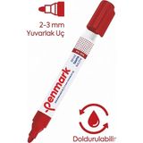 Artlantis Beyaz Yazı Tahta Kalemi Doldurulabilir 1 Adet Penmark Yazı Tahta Kalemi Doldurulabilir Kolay Silinebilir Tahta Kalemi Okul Sınıf - Kırmızı