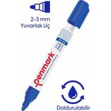 Artlantis Beyaz Yazı Tahta Kalemi Doldurulabilir 1 Adet Penmark Yazı Tahta Kalemi Doldurulabilir Kolay Silinebilir Tahta Kalemi Okul Sınıf - Mavi