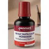 Artlantis Beyaz Yazı Tahta Kalemi Mürekkebi 30 ml 1 Adet Penmark Tahta Kalemi Mürekkepi Kolay Silinebilir Doldurulabilir Canlı Renk - Kırmızı