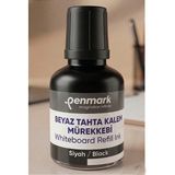 Artlantis Beyaz Yazı Tahta Kalemi Mürekkebi 30 ml 1 Adet Penmark Tahta Kalemi Mürekkepi Kolay Silinebilir Doldurulabilir Canlı Renk - Siyah