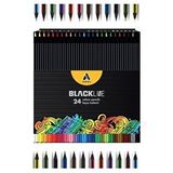 Artlantis Blackline 24 Lü Kuru Boya Kalemi Karton Kutu 1 Paket 12 Renk Blackline Kuruboya Tam Boy Renkli Kalem Çok Renkli
