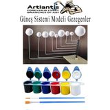 Artlantis Boyanabilir Güneş Sistemi Modeli 9 Lu 1 Paket Gezegenler Sistemi Strafor Köpük Top Guaj Boya Fırça Seti Maket Deney Okullar Için Öğretici - Renkli - Standart