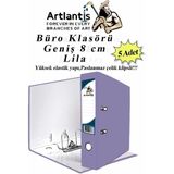 Artlantis Büro Klasörü Lila Geniş 5 Adet Plastik Geniş Lila Klasör Halkalı Paslanmaz Çelik Klipsli 5 Adet
