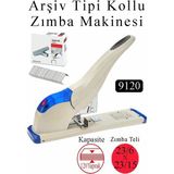 Artlantis Büyük Boy Zımba Makinesi 1 Adet 9120 Arşiv Tipi Zımba Makinası 120 Yaprak Kapasiteli Zımba Teli Hediyeli Kollu Zımba - Siyah - Standart