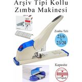 Artlantis Büyük Boy Zımba Makinesi 1 Adet 9210 Arşiv Tipi Zımba Makinası 210 Yaprak Kapasiteli Zımba Teli Hediyeli Kollu Zımba - Siyah - Standart