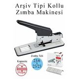 Artlantis Büyük Boy Zımba Makinesi 1 Adet Arşiv Tipi Zımba Makinası 200 Yaprak Kapasiteli Zımba Teli Hediyeli Kollu Zımba Makinası Çok Renkli