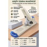 Artlantis Büyük Boy Zımba Makinesi 1 Adet Kangaro DS-23S20FL Arşiv Tipi Zımba Makinası 170 Yaprak Kapasiteli Zımba Teli Kollu - Siyah - Standart