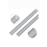 Artlantis Çelik Cetvel 30 cm İnç Ölçülü 1 Adet Paslanmaz Çelik Metal Çetvel 30 Santimetre
