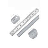 Artlantis Çelik Cetvel 50 cm İnç Ölçülü 1 Adet Paslanmaz Çelik Metal Çetvel 50 Santimetre