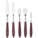 Artlantis Çelik Spatül 5 Li Set Resim ve Heykel Çelik Spatula Esnek Palet Bıçağı Pasta Spatul
