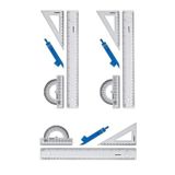 Artlantis Cetvel Takımı 30 Cm 3 Paket Yıldızlar Cetvel Pergel Gönye İletki Şeffaf Çizim Takımı Pergelli Çizim Seti 4 Parça