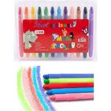 Artlantis Çevirmeli Jel Mum Boya 12 Renk 1 Adet Masis Plastik Kutulu 12 Li Mum Boya Kalemi Silinebilir Zararsız Yıkanabilir - Çok Renkli - Standart