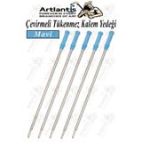 Artlantis Çevirmeli Tükenmez Kalem Yedeği 5 Adet Tükenmez Kalem İçi Yedek Metal Tükenmez Kalem İçi Okul Ofis J