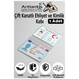 Artlantis Çift Kanatlı Ehliyet Ve Kimlik Kabı 1 Adet Şeffaf İnce Kredi Kartı Kabı Ehliyet Kimlik Kılıfı Koruyucu Kılıf Şeffaf