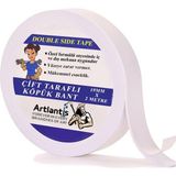 Artlantis Çift Taraflı Bant Köpük Bant 19mm x 2mt 1 Adet Çerçeve Tablo Halı Yapıştırma Bandı İç Ve Dış Mekan Süper Güçlü Köpük Bant