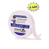 Artlantis Çift Taraflı Bant Köpük Bant 19mm x 2mt 6 Adet Çerçeve Tablo Halı Yapıştırma Bandı İç Ve Dış Mekan Süper Güçlü Köpük Bant