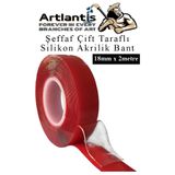 Artlantis Çift Taraflı Bant Silikonlu Süper Güçlü Çivisiz Montaj Bandı 1 Adet 18mm x 2 metre Extra Yüksek Mukavemetli