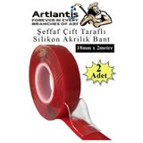 Artlantis Çift Taraflı Bant Silikonlu Süper Güçlü Çivisiz Montaj Bandı 2 Adet 18mm x 2 metre Extra Yüksek Mukavemetli