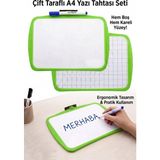 Artlantis Çift Taraflı Yazı Tahtası 1 Adet Keyroad 20X30CM Plastik Kolay Silinebilir Beyaz Yazı Tahtası Etkinlik Ders Çalışma - Yeşil