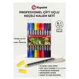 Artlantis Çift Uçlu 10 Lu İnce ve Kalın Uçlu Keçeli Kalem 1 Paket Fixpoint P-5402 10 Renk Keçe Uçlu Kalem Renkli İşaretleme Yazı