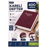 Artlantis Ciltli Kareli Defter 400 Yaprak 20X28CM 1 Adet Çok Yapraklı Sert Kapaklı Not Hesap Defteri Okul Ofis Büro - Mavi