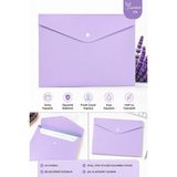Artlantis Çıtçıtlı Dosya Pastel Renkler A4 1 Adet Dosy Plastik Renkli Zarf Dosya Çıt Çıtlı Dosya Ödev Evrak Belge Saklama Dosyası - Lila