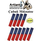 Artlantis Çubuk Mıknatıs Deney Malzemesi 10 Adet Okul Projeleri Için I Şekilli Çubuk Mıknatıs Kırmızı Mavi Boyalı - 3x50x15 - Kırmızı - Mavi - Standart