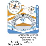 Artlantis Dayanıklı Açı Ölçer 12 cm 1 Adet Plastik Iletki Şeffaf Geometri Matematik Çizim Ölçme Seti Okul Ders - Standart