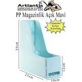 Artlantis Demonte Plastik Magazinlik 1 Adet Plastik Kutu Klasörü Magazinlik A4 Dosya ve Masa Düzenleyici Sınıf Ev Ofis - Açık Mavi - Standart