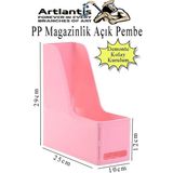 Artlantis Demonte Plastik Magazinlik 1 Adet Plastik Kutu Klasörü Magazinlik A4 Dosya ve Masa Düzenleyici Sınıf Ev Ofis - Açık Pembe - Standart