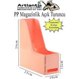 Artlantis Demonte Plastik Magazinlik 1 Adet Plastik Kutu Klasörü Magazinlik A4 Dosya ve Masa Düzenleyici Sınıf Ev Ofis - Açık Turuncu - Standart