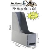 Artlantis Demonte Plastik Magazinlik 1 Adet Plastik Kutu Klasörü Magazinlik A4 Dosya ve Masa Düzenleyici Sınıf Ev Ofis - Gri - Standart
